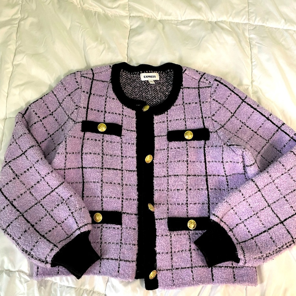 Lavender fashion / professional jacket. Perfect accessory for a dressed up look